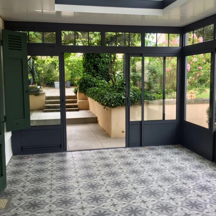 Atelier d'architecture ou design d'intérieur avec personne sélectionnant échantillons de carrelage décoratif dans présentoir bois